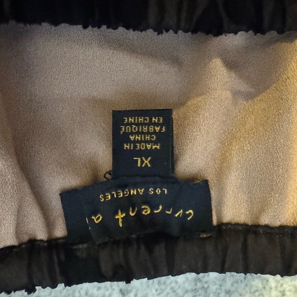 Anthropologie Current Air Black and Tan Floral Blouse - Picture 2 of 5